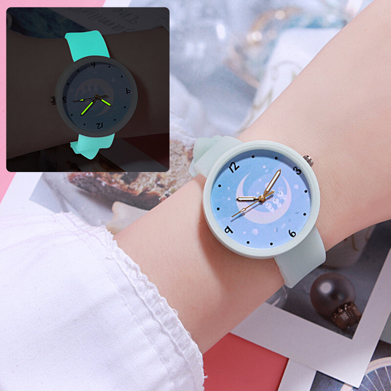 Dropshipping luksusowej marki Luminous kwarcowy zegarek dla dzieci chłopcy dziewczęta studenci dziecko silikonowe zegarki dla dzieci prezenty dla dzieci Relogio