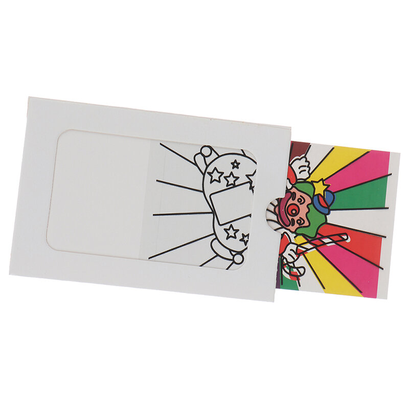 Mini formato che cambia pagliaccio Color Card trucchi magici giocattoli per bambini primo piano Stage puntelli magici facile da fare giocattoli classici bambini