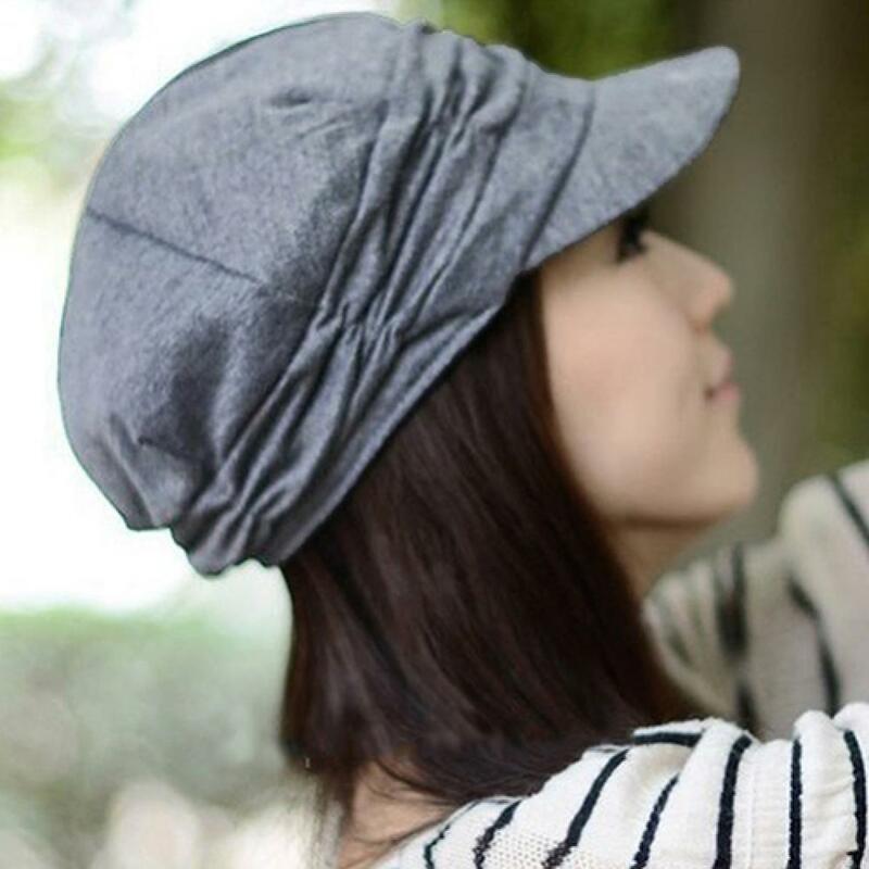 HOT SALES !!! Women Fashion Pleated Peaked Cap Hat Casual Outdoor Sports Travel Sunhat