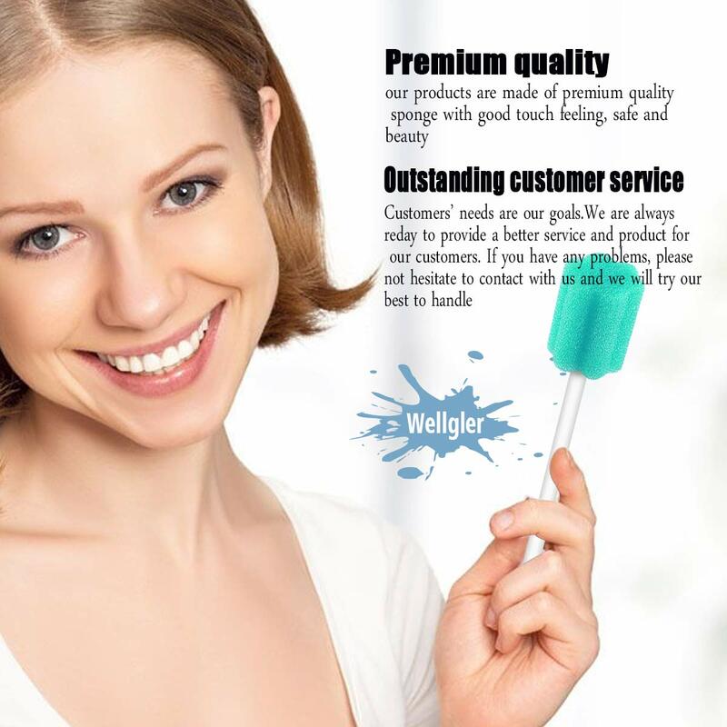 100pcs Disposable Oral Care Sponge Swab Tooth Cleaning Mouth Swabs Foam Sputum Sponge Stick For Oral Medical Use Oral Care