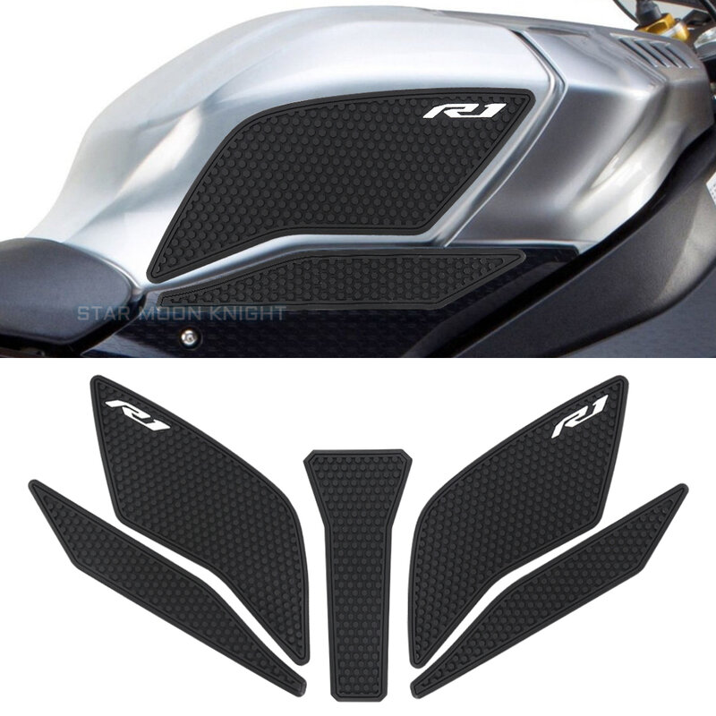 รถจักรยานยนต์ด้านข้างการใช้ถังแผ่นสติกเกอร์เข่า Traction Pad สำหรับ Yamaha YZF R1 R1M YZFR1 YZF-R1 2015 - 2021