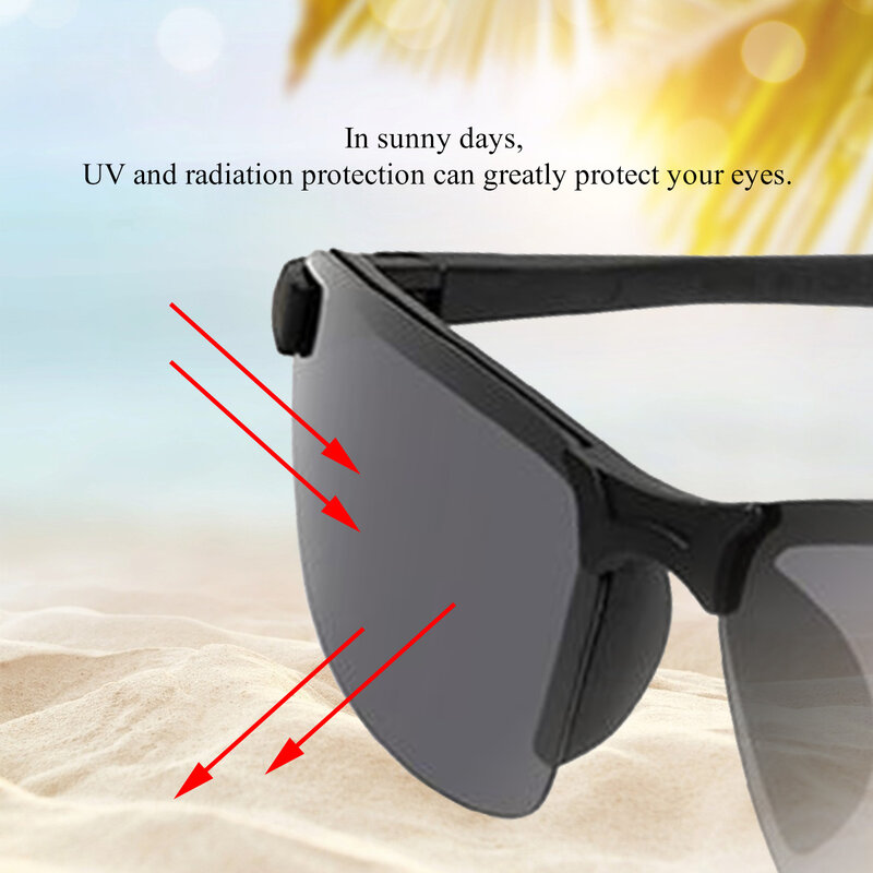 Super Light Smart Polarized Sunglasses Men's Aluminum Magnesium Square Sunglasses Practical Fishing Sunglasses