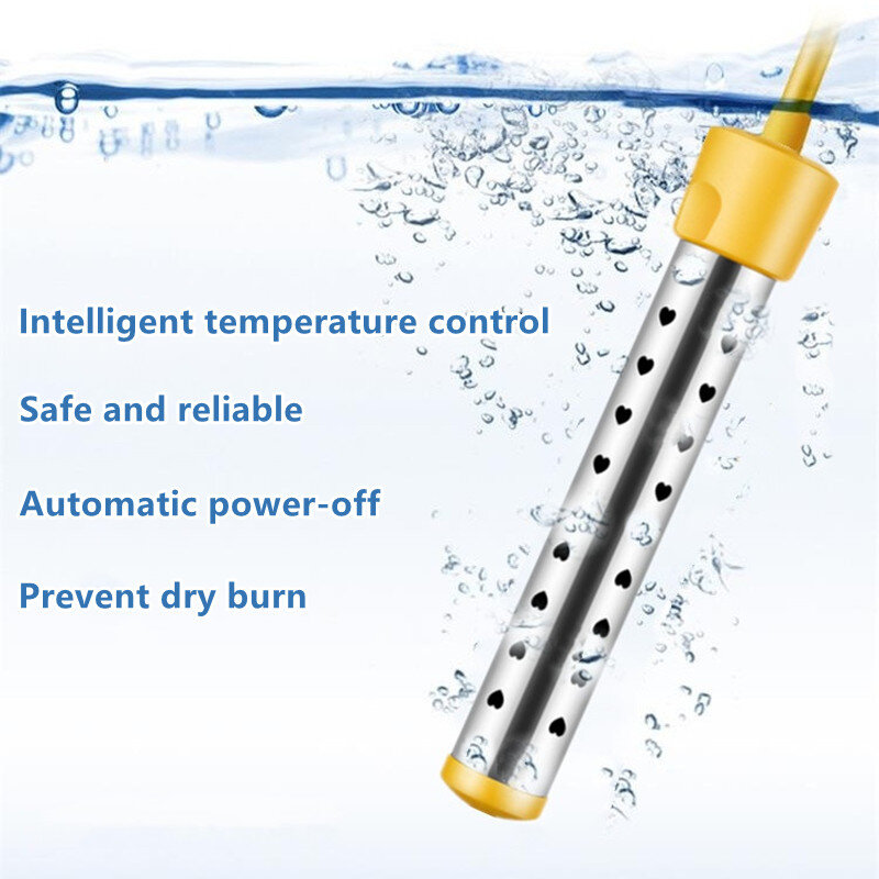 Bastone per acqua calda 110V scaldabagno elettrico portatile asta di riscaldamento ad immersione spina americana spegnimento automatico e protezione scottatura