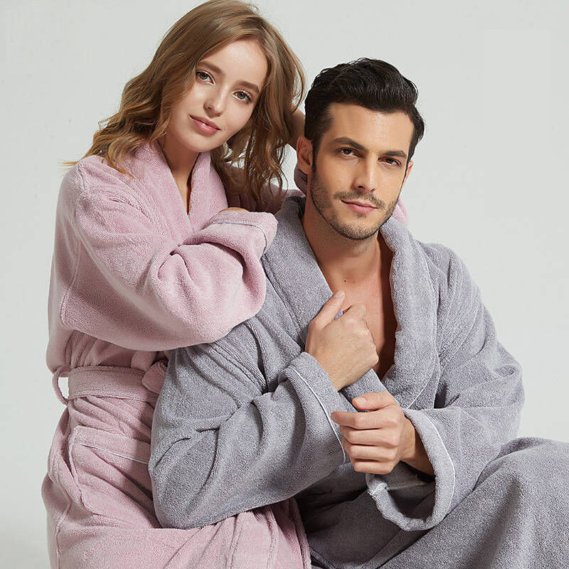 Roupão de inverno quente casual, novo robe, masculino, feminino, atoalhado, algodão, ventilação macia, sonda de dormir