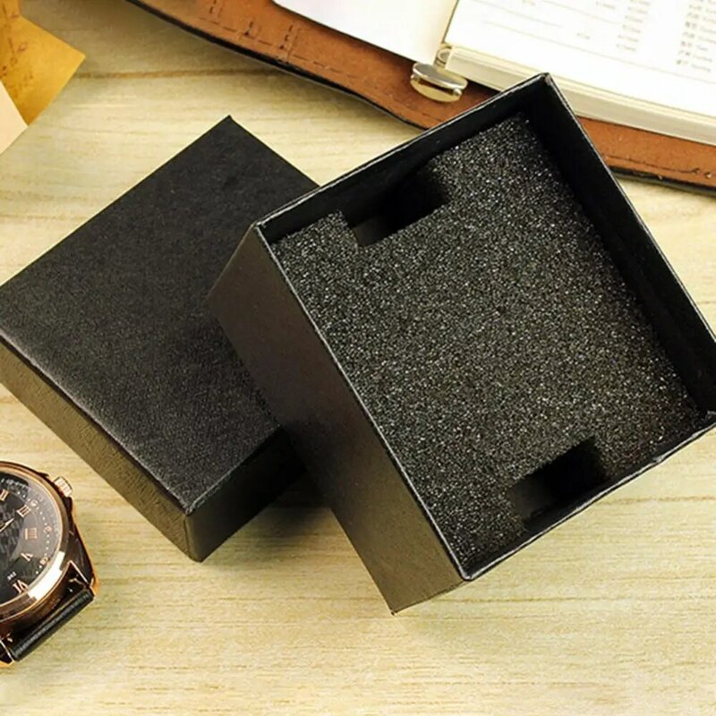 1 قطعة مربع مجوهرات المنظم صندوق ل حلق قلادة ساعة مجوهرات عرض حامل هدية حامل الصندوق صندوق تخزين أسود كبير