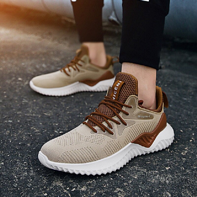 Men Sneakers Breathable Air Mesh Outdoor Sport Shoes Spring Autumn Couple Cushion Flats Training Running Shoes Zapatos De Hombre