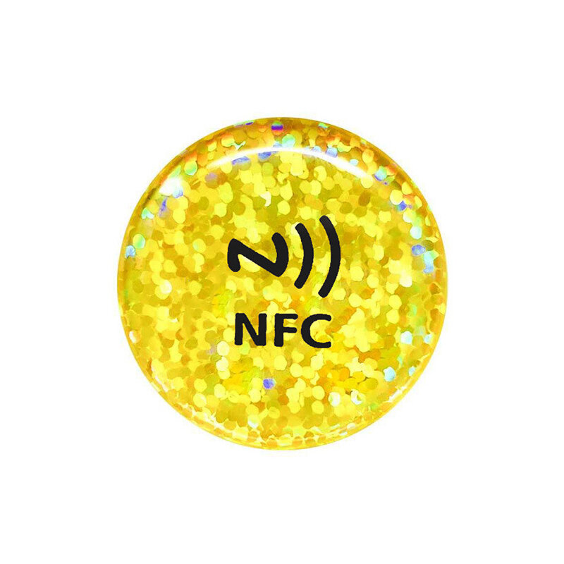 1 Piece 144 Bytes 13.56MHZ Diameter 30mm Anti Metal NFC NFC213 Epoxy Labels/Sticker All Cell Phone Social Share OneHop Tag