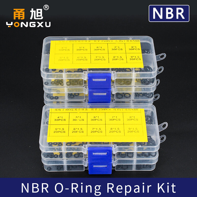 VMQ NBR anello di tenuta Kit in Silicone spessore 1 / 1.5mm gomma nitrilica NBR O-Ring guarnizione anello di tenuta O-Ring Kit in gomma Set-.-