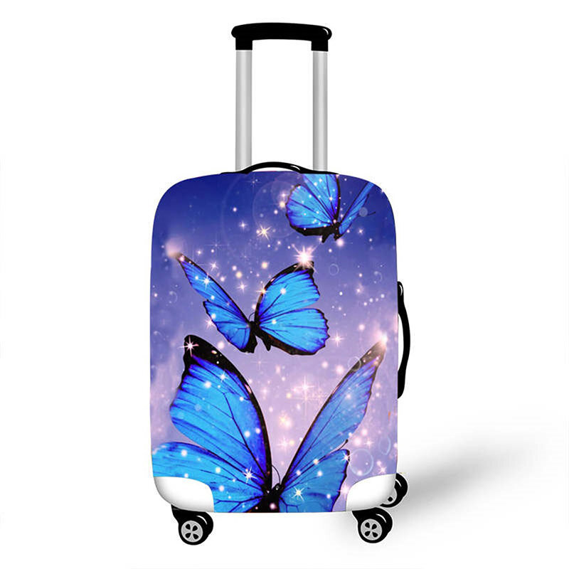 Modny nadruk z motylem osłona bagażu walizka podróżna pokrowiec elastyczny pokrowiec na akcesoria podróżne od 18 do 32 cali