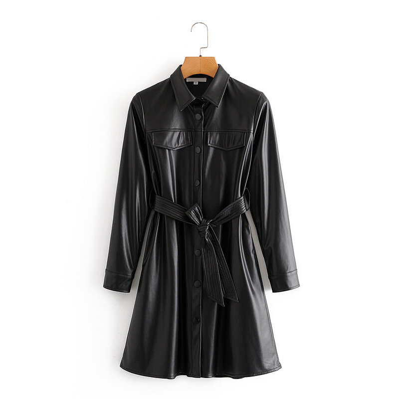 Nova moda feminina high street couro do plutônio jaqueta longa feminino casual solto blusão casaco