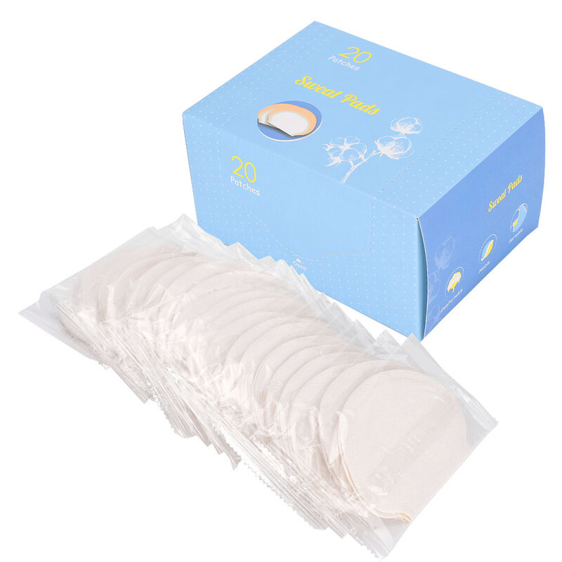 Almohadillas para el sudor desechables para adultos, pegatinas absorbentes de sudor, desodorantes, sin estimulación, 40 piezas
