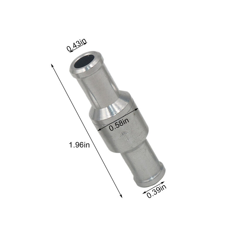 6-12mm zawór zwrotny jednokierunkowy ze stopu Aluminium zawór zwrotny paliwa zapobiegający cofaniu wody benzyna Diesel do samochodów samochodowych