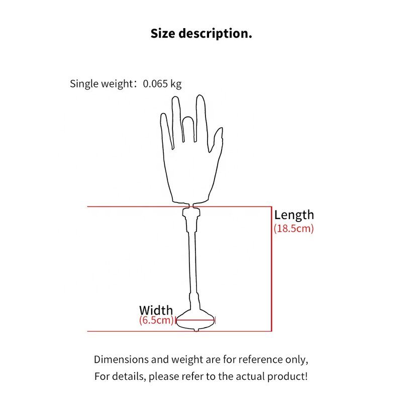 Silicone Prática Mão com ajuste flexível do dedo, Display Holder