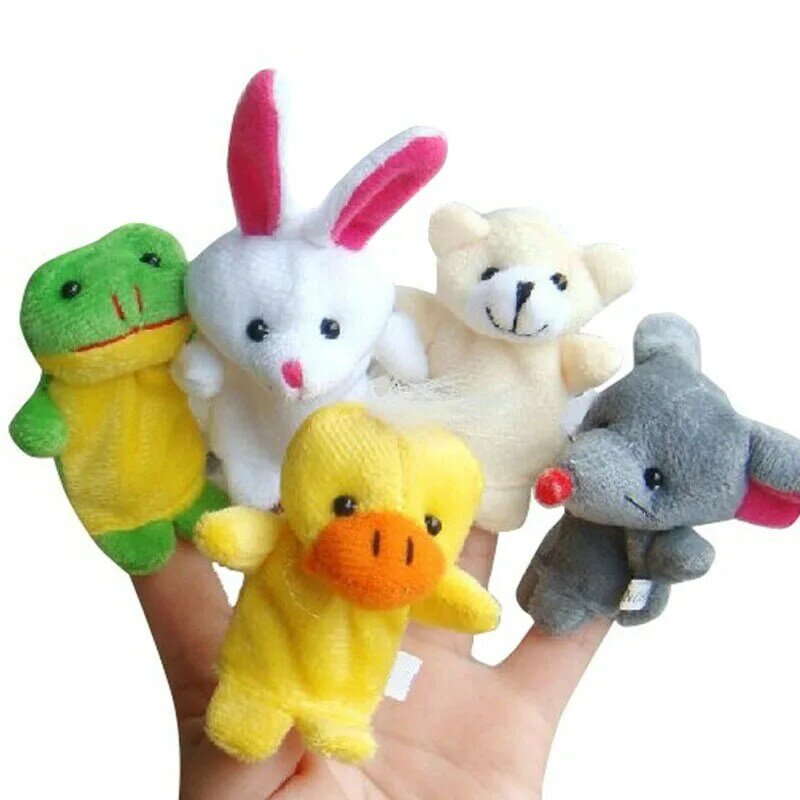 10 Stks/set Baby Pluchen Speelgoed Finger Puppets Props Animal Doll Handpop Speelgoed Kinderen Gift AN88