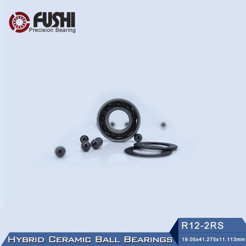 Rodamiento de cerámica híbrido R12, rodamientos de bolas 3NC R12RS, 19,05x41.275x11.113mm, 1 unidad