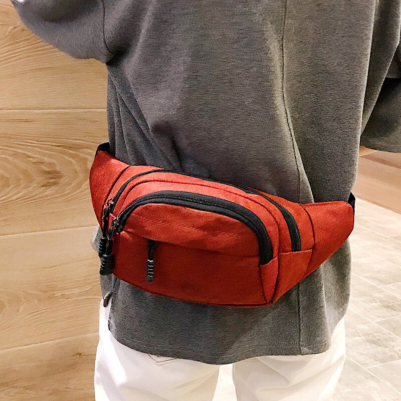Bolsa de pecho de tela Oxford impermeable para hombre, bolso de cintura multifunción para deportes al aire libre, para teléfono móvil, venta al por mayor