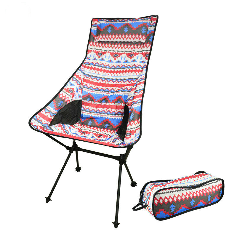 야외 문 체어 경량 낚시 캠핑 바베큐 의자, 휴대용 접이식 확장 하이킹 좌석, 정원 초경량
