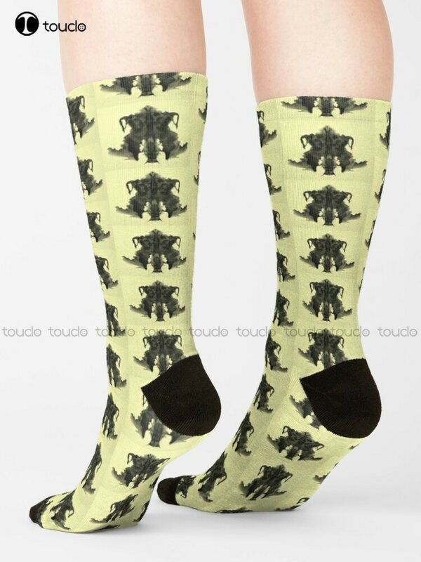 Rorschach Test Socks calzini divertenti per uomo Unisex adulto Teen Youth Socks personalizzato personalizzato 360 ° stampa digitale Hd di alta qualità