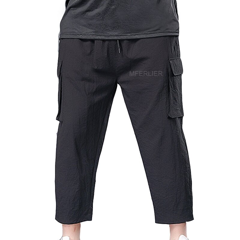 Штаны мужские с оверсайз 7XL, талия 145 см, 5XL, 6XL, хлопковые брюки больших размеров, весна-лето