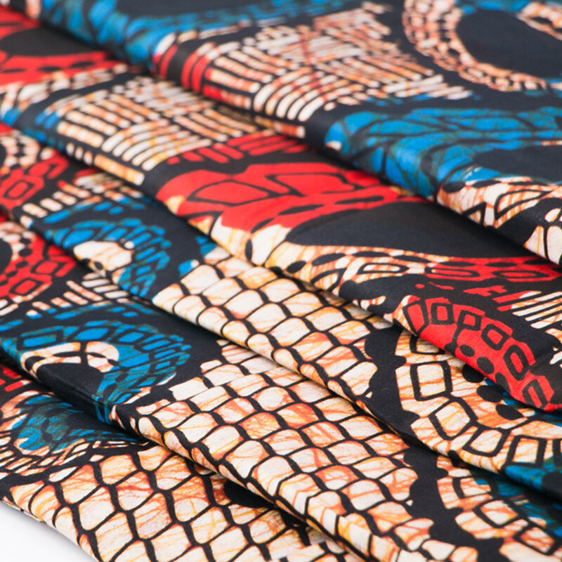 Nouveau tissu africain en coton pur garanti, véritable cire de Pagne Ankara, Nigeria, 2019