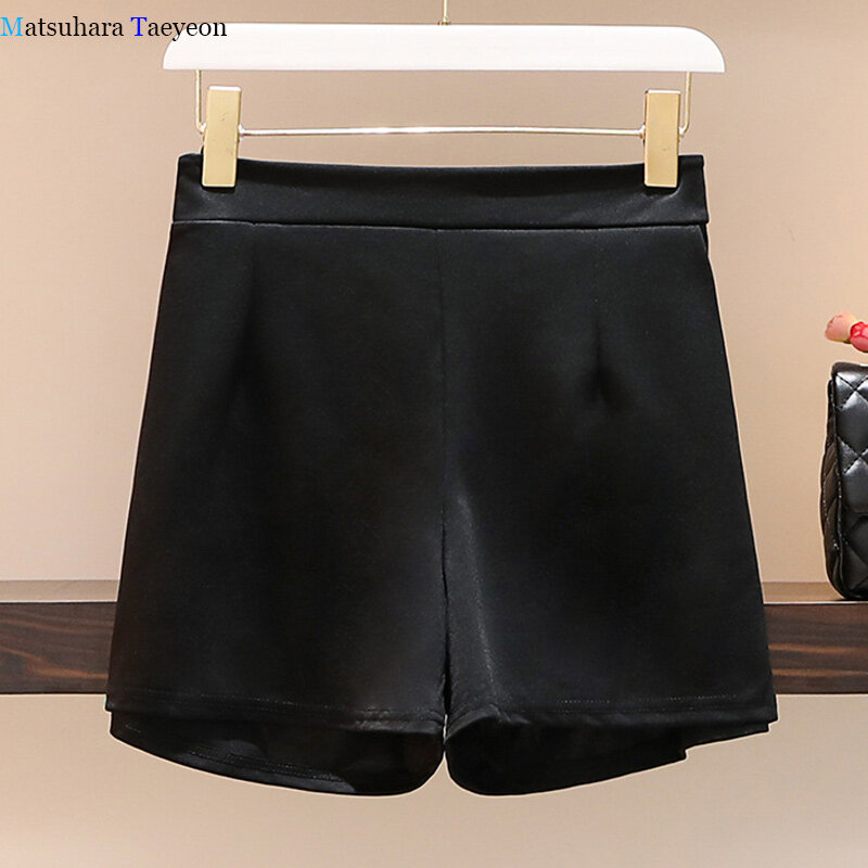 Costume deux pièces rétro Cheongsam Slim noir en mousseline de soie, Short rétro et Short amélioré pour femmes, ensemble 2 pièces pour femmes