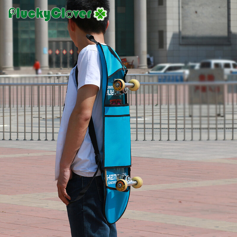 1pc Skateboard Bag 82x25cm Waterproof Single Shoulder Skateboard Bag With Pocket for accessory&Adjustable Strap Mini Board Bag