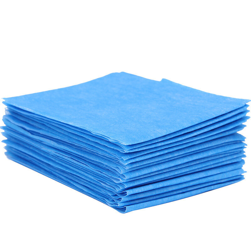 50pcs Disposable Surgical Drapes Hole Cover Non-woven Sterile Hole Sheet Blue Surgical Towel Individually Package