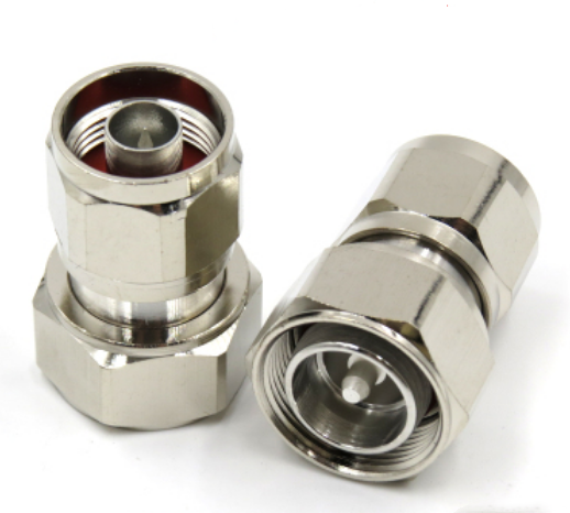 2 peças (mini din) conector adaptador coaxial rf macho para n macho 4.3-10