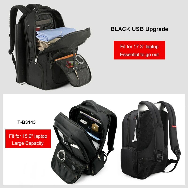 Lifetime Warranty Men's Backpack 14 15.6 17.3inch Laptop Backpack Bag For Men Anti Theft School Backpack Male Travel Bag Mochila