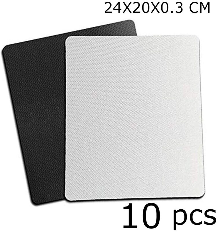 Blank Mouse Pad 10pcs for Sublimation Transfer Heat Press Printing Crafts 24x20x0.3cm