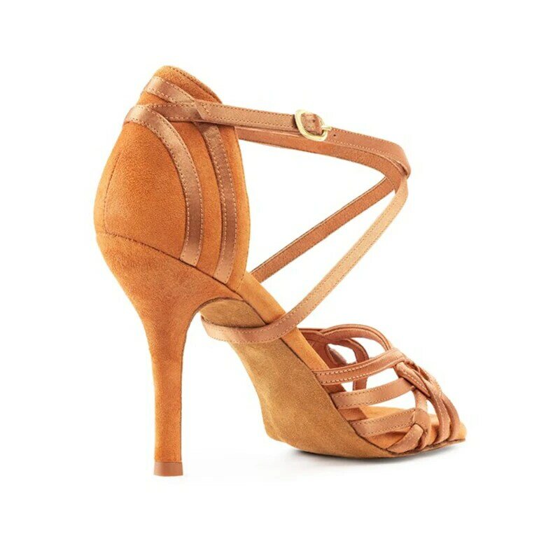 Scarpe da ballo latino da donna sandalo in raso scarpe da ballo da donna ragazze Salsa Tango scarpe da ballo da sala scarpe da ballo con suola morbida