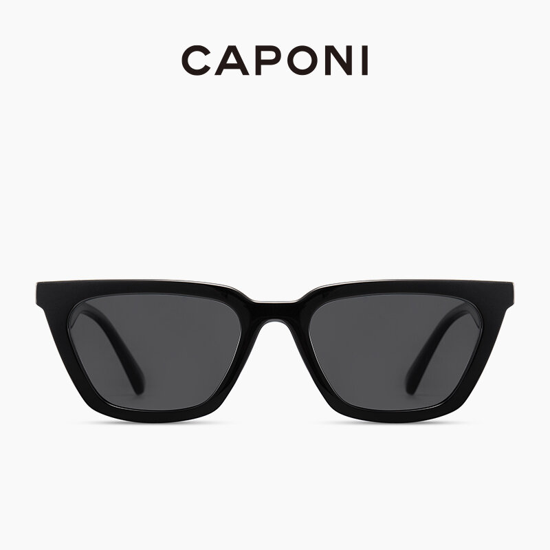CAPONI แว่นตากันแดดผู้หญิง Polarized Cat Eye แว่นตากันแดด Vintage แว่นตาหญิงแฟชั่นอินเทรนด์ UV400ป้องกัน CP7461