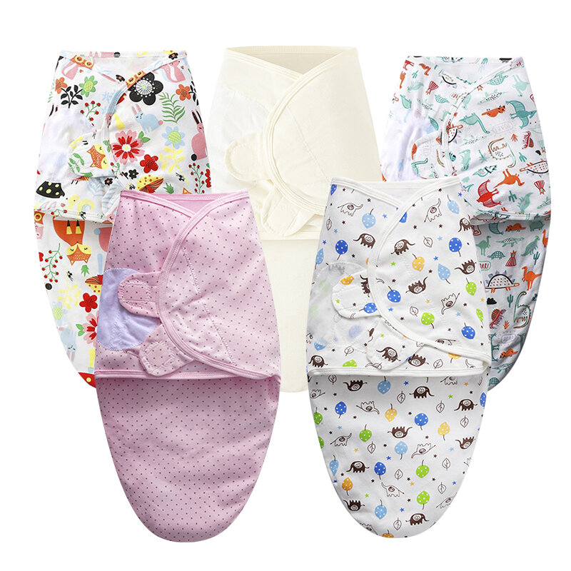ベビー寝袋,「新生児用ラップ,繭,ソフトスリープブランケット綿100%,0〜6ヶ月の子供用