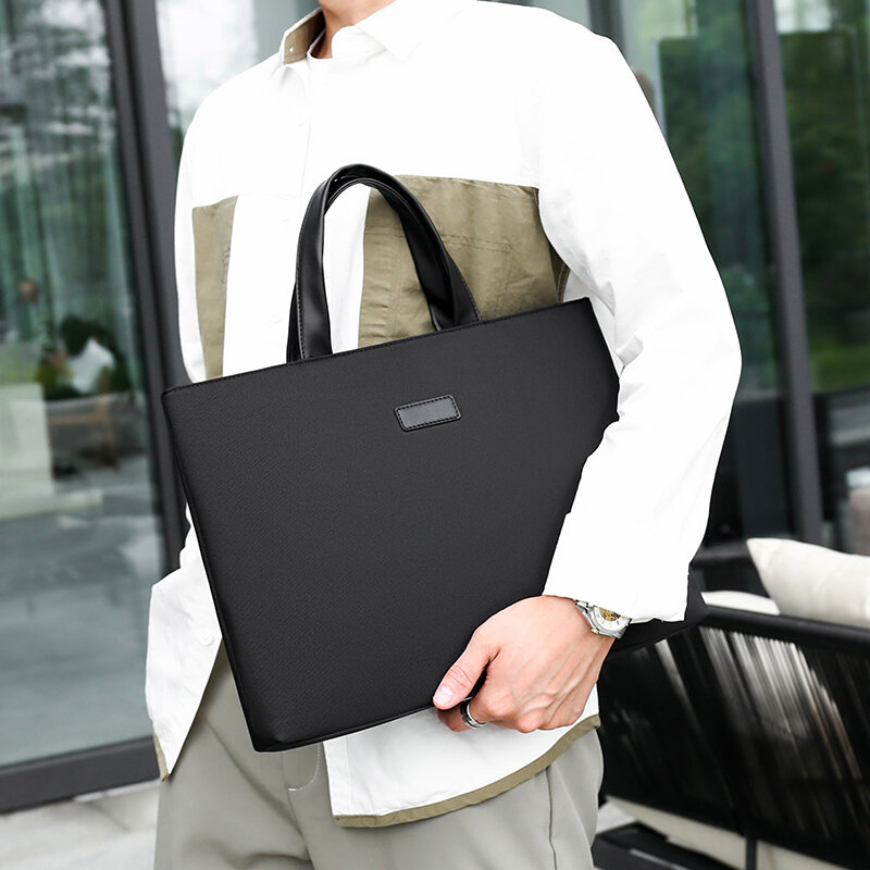 Портфель А4 мужской из ткани Оксфорд, модная Простая Сумка для деловых документов, портативная офисная сумка с индивидуальным логотипом, 2022
