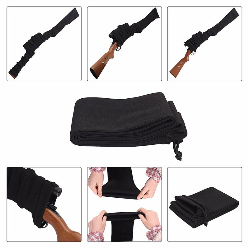 Tactical Gun Shooting Hunting 135*11CM Protection Sock 54" Airsoft Rifle Gun Sock Case Dustproof Silicone Treated Knit Holster