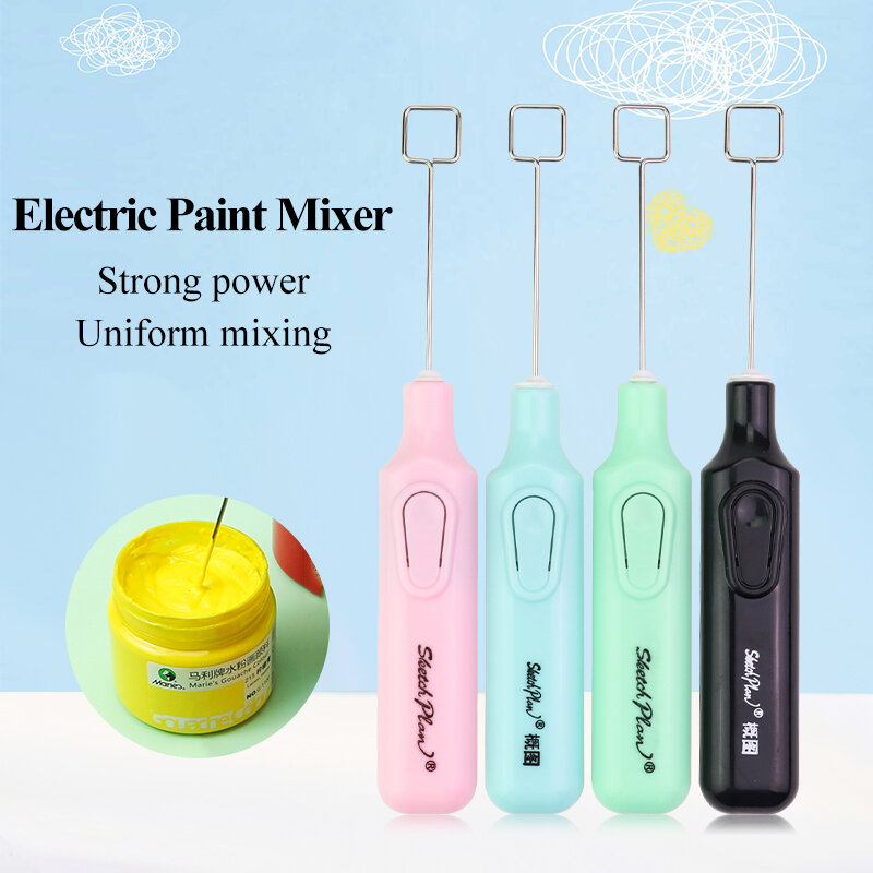 Mezclador eléctrico de pinturas Gouache, agitador, pigmentos para estudiantes/artistas, agitador rápido, herramienta de mezcla de colores