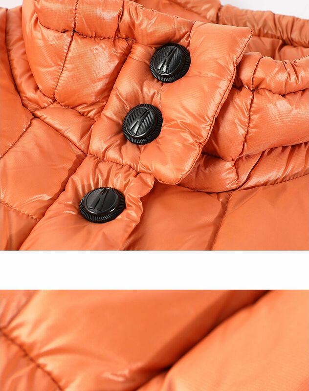 2021 New White Duck Down Plaid Warm Jacket donna inverno nuova versione coreana colletto rialzato sciolto piumino a maniche lunghe H2582