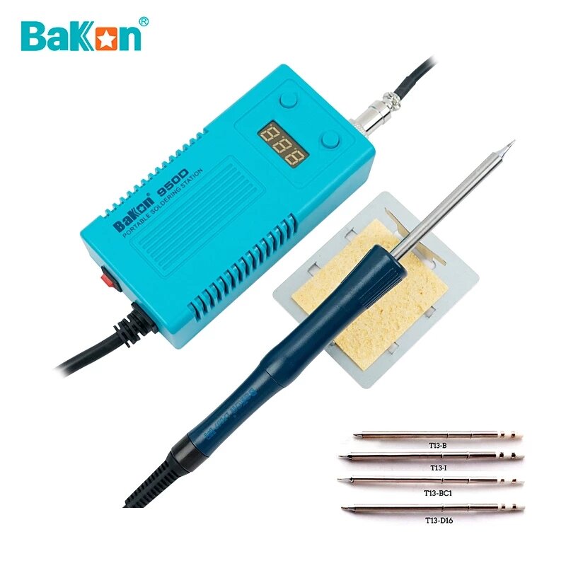 BAKON 950D 75W stazione di saldatura portatile aggiornamento T13 punta temperatura regolabile Display digitale riparazione strumenti elettrici