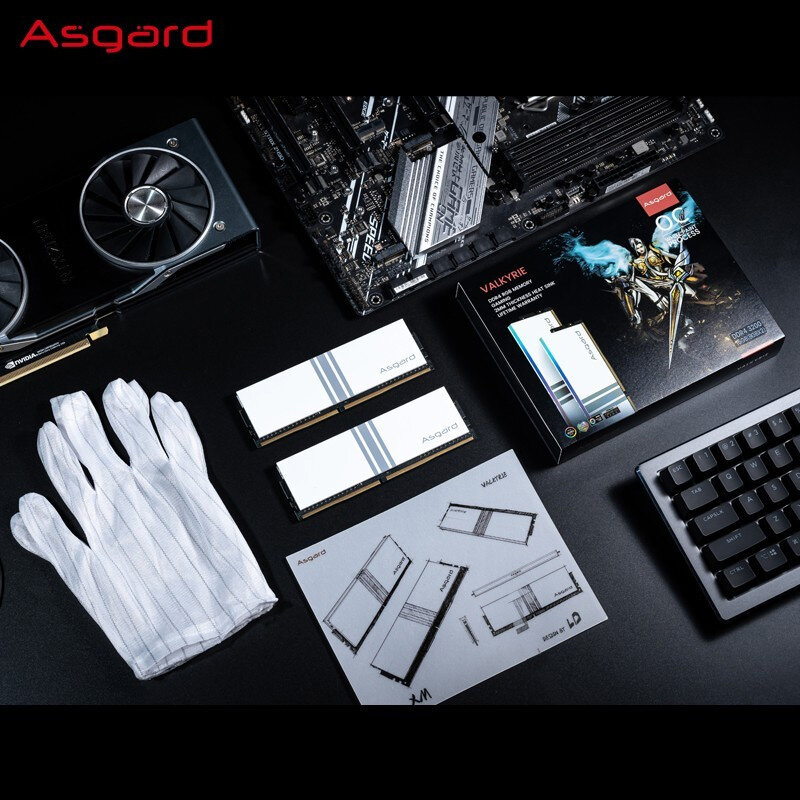 Asgard-DDR4 RAM PC 8GBx2 16GBX2 3200MHz 3600MHz RGB RAM blanco para escritorio