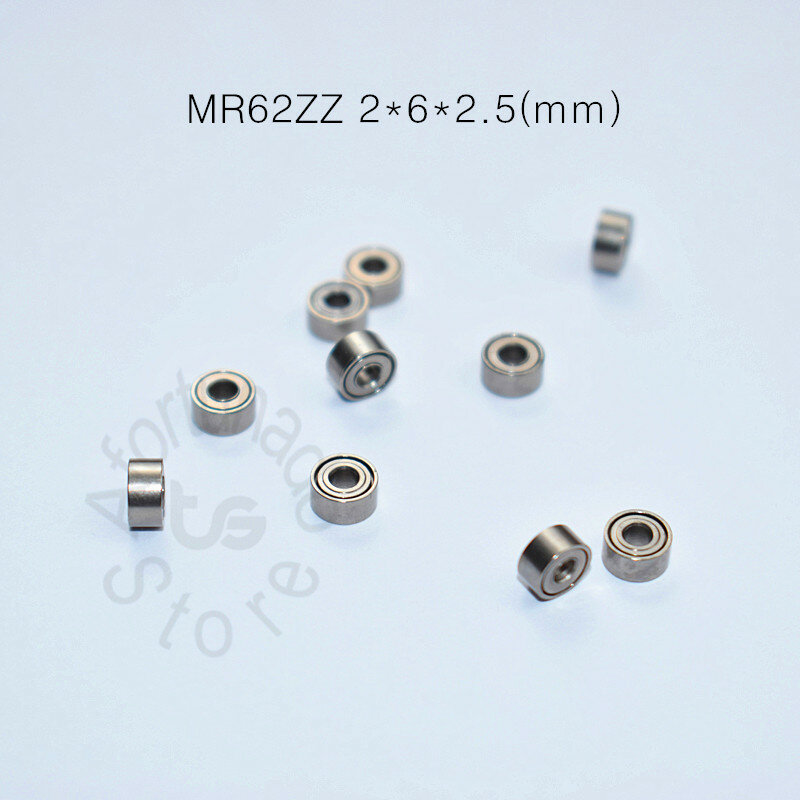 محمل مصغر MR62ZZ للمعدات الميكانيكية عالية السرعة ، فولاذ كروم ، معدن ، محكم الغلق ، شحن مجاني ، 2*6 * ، 10