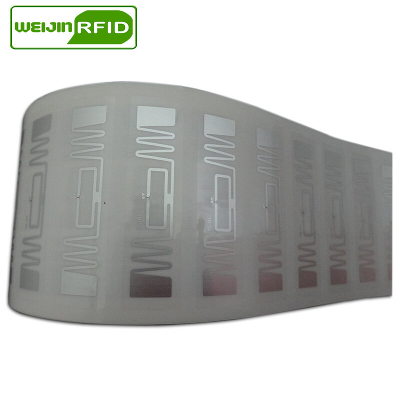 Pegatina RFID UHF NXP Ucode7, AZ-H7, incrustación húmeda, 915mhz, 900, 868mhz, 860-960MHZ, EPCC1G2, 6C, etiqueta adhesiva RFID pasiva