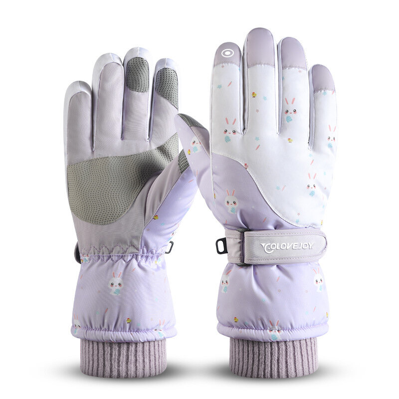 Rękawiczki damskie zimowe ciepłe wodoodporne sportowe akcesoria narciarskie