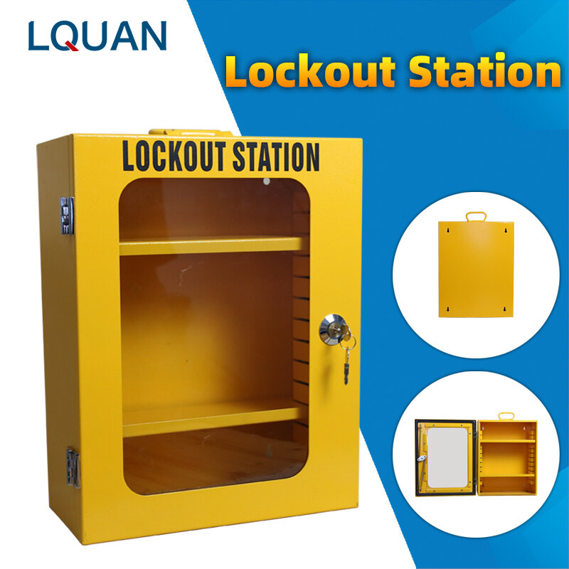 Staal Management Lockout Tagout Station Box, Hangslot Doos Metalen Lockout Station Loto Kast