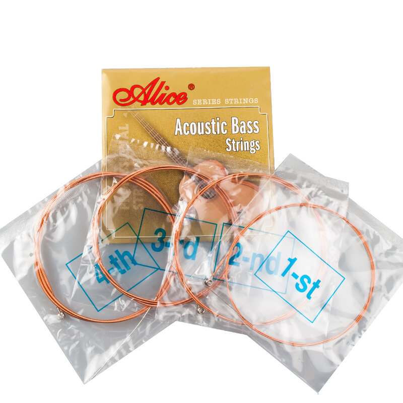 Alice Acoustic Bass Strings A618-L นิกเกิลบาดแผล Strings 0.040-0.95นิ้วสำหรับ Acoustic Bass