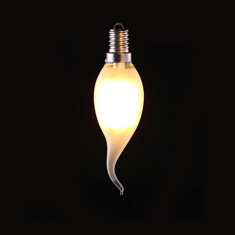 레트로 LED 디밍 캔들 라이트, 따뜻한 흰색 2700K 필라멘트 전구, 샹들리에 조명용 램프, C35 프로스트 E14, 220V, 4W, 6W