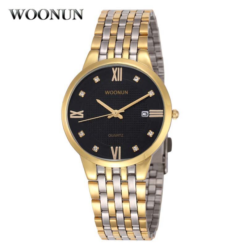 2023 Fashion Top Gold Watch Luxury Business orologio in acciaio inossidabile Relogio Masculino orologi classici da uomo quarzo jam tangan