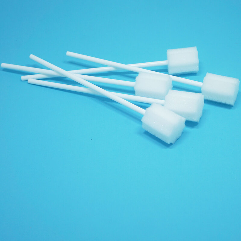 MUNKCARE spons perawatan mulut sekali pakai, untuk tongkat spons pembersih gigi dibungkus terpisah putih