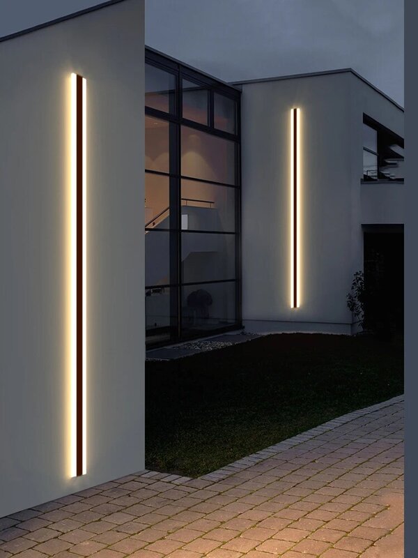 Led lâmpada de parede ao ar livre luz da porta do farol moderno à prova dwaterproof água varanda entrada jardim terraço iluminação decorativa interior lâmpada de parede