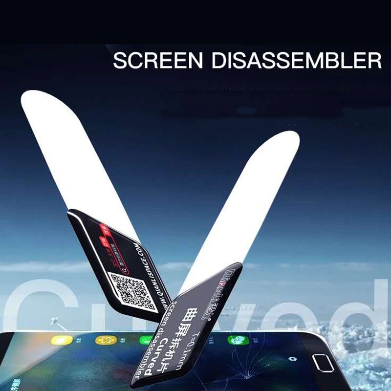 2 Pcs Qianli Toolplus Mobiele Telefoon Gebogen Lcd-scherm Opening Pry Gereedschap Ultra Dunne Flexibele Rvs Pry Spudger Gereedschap