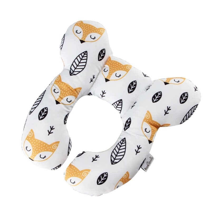 Oreiller de voyage en coton doux pour bébé, Support de tête et de cou pour bébé, Protection de l'appui-tête pour poussette, siège de voiture